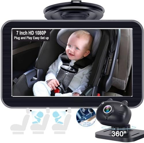 DoHonest 7-Inch Baby Car Camera, USB Plug-and-Play