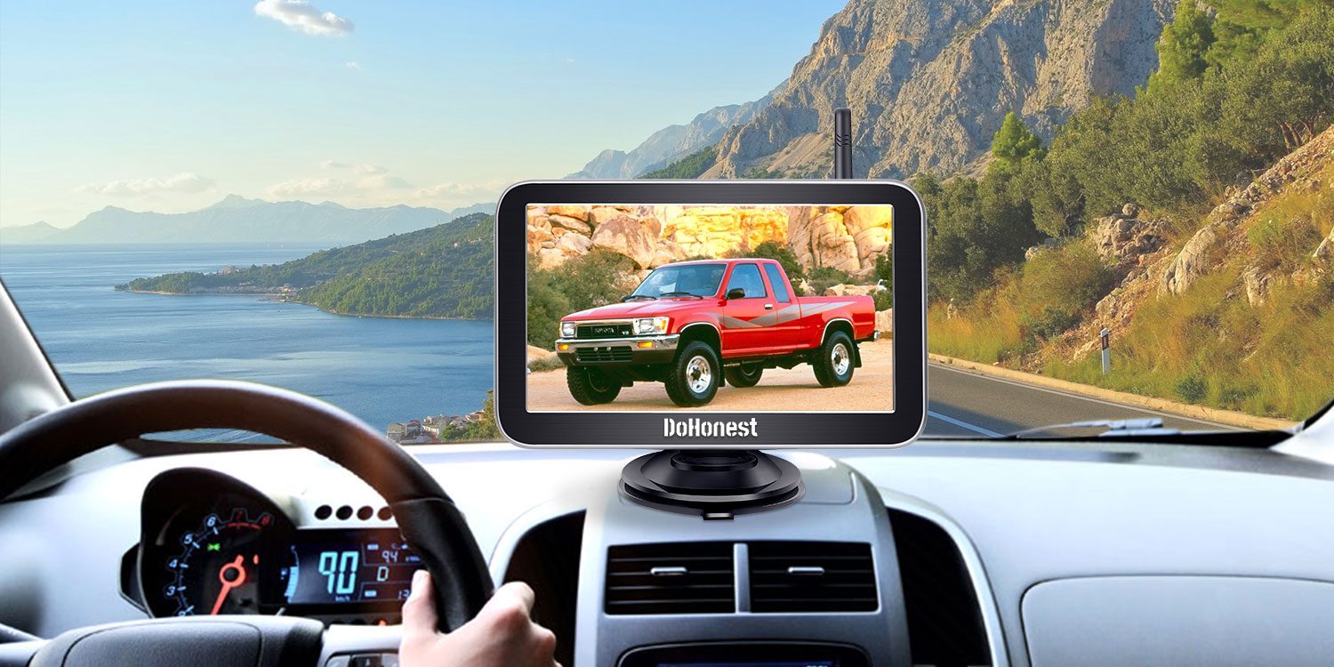 DoHonest monitor on a lakeside road